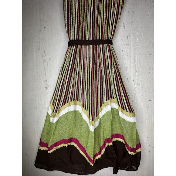 MISSONI Multicolor Striped Knit A-Line Tank Halter Dress | Tagged Size: 8 - Picture 6 of 14